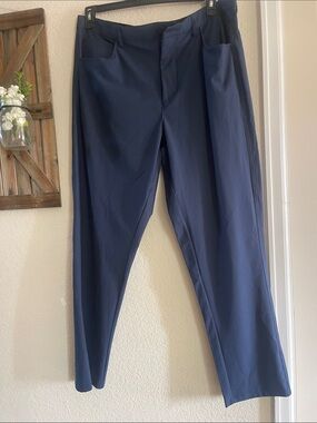 Men's Navy Stretch Dress Pants - Classic Tailored Fit